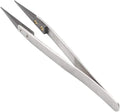 FEITA Black Pointed Ceramic Tip Tweezers - Precision Stainless Steel Tweezer for Electronic Repair, DIY Hobby (1 Pc)