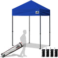 Eurmax USA 5'x5' Pop Up Canopy Tent Commercial Instant Canopies with Heavy Duty Roller Bag,Bonus 4 Sand Weights Bags (Blue)