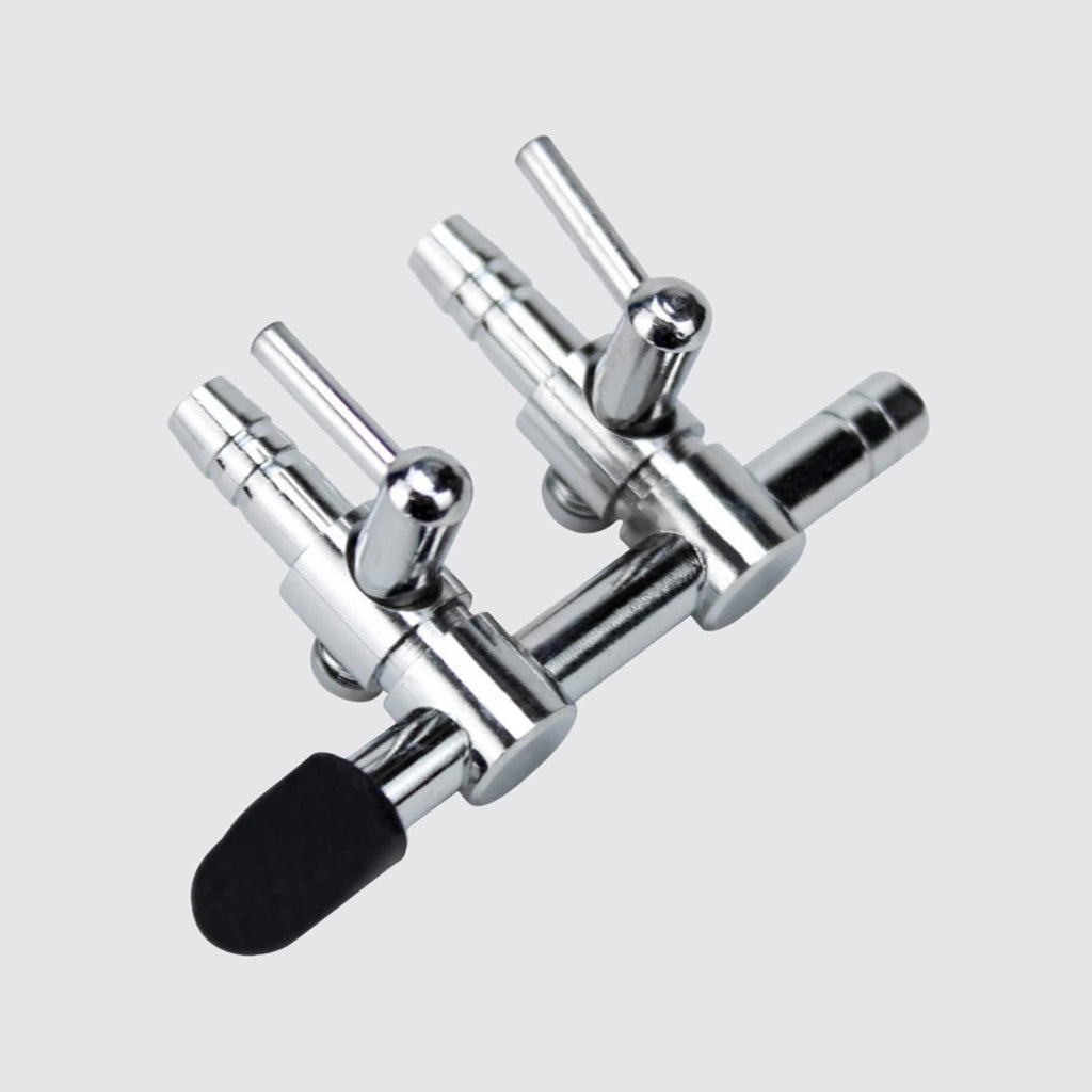 Aquarium Air Pump Splitter 7 in 1 Set 2-Way Air Flow Control Lever Valve & 2 Non-Return Check Valves & 4 Suction Cups for Fish Tank Airline Air Tube Hose