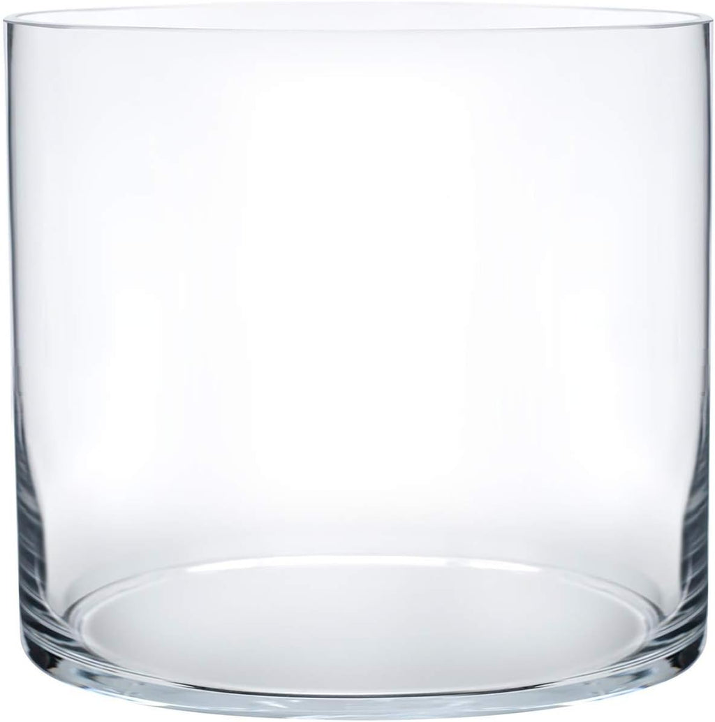 Royal Imports Flower Glass Vase Decorative Centerpiece for Home or Wedding - Cylinder Shape, 5"x5", Clear