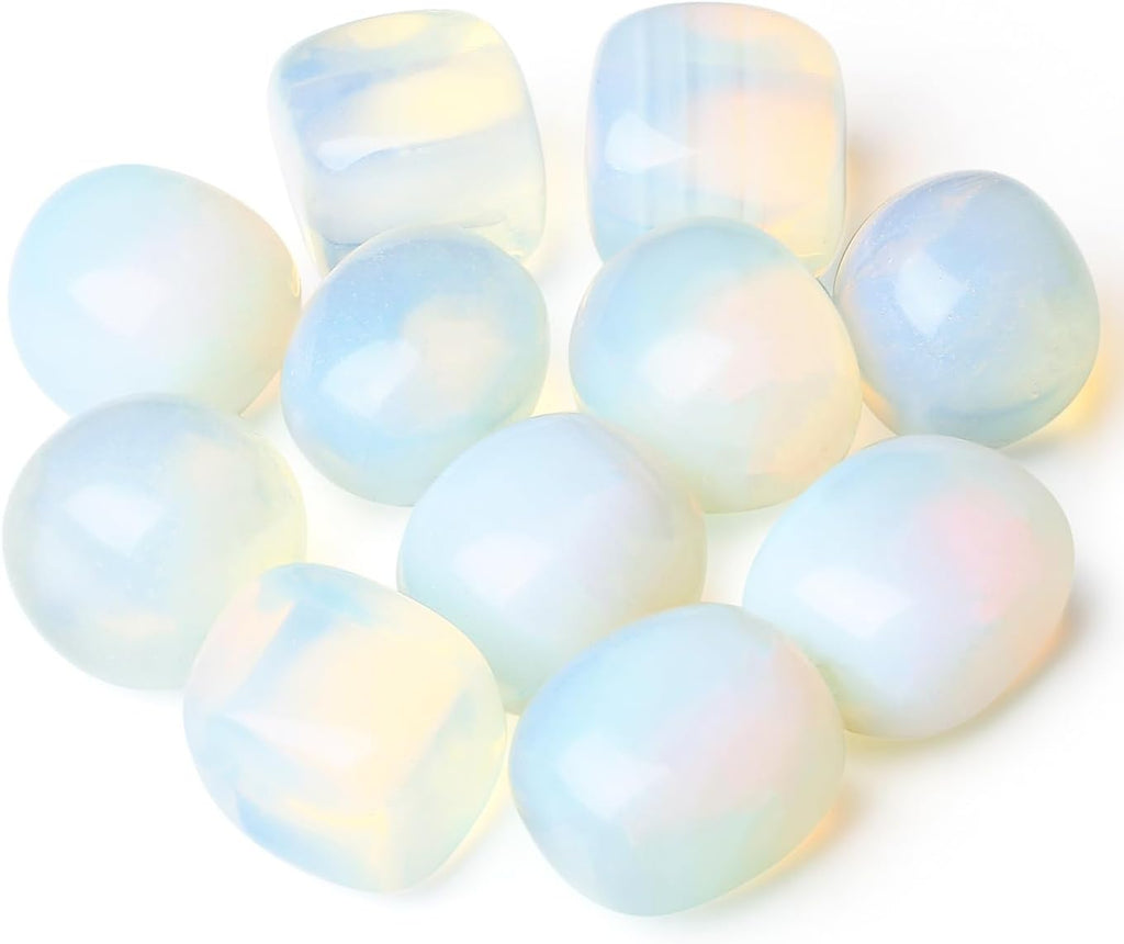 DUQGUHO Opal Crystals Bulk Natural Irregular Polished Stones Tumbled Crystals Gemstone Rocks for Beginners Gift 200g