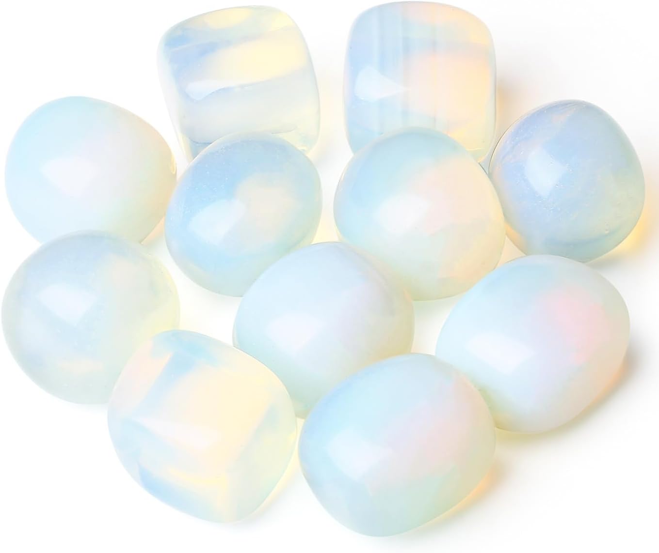DUQGUHO Opal Crystals Bulk Natural Irregular Polished Stones Tumbled Crystals Gemstone Rocks for Beginners Gift 200g