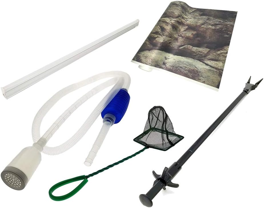 Aussie Aquarium 2.0 View Slim Wall Mounted Fish Tank Kit | 2 Gallon, 4.5" Deep | LED Light, Filter, Decor Kit, Easy Setup