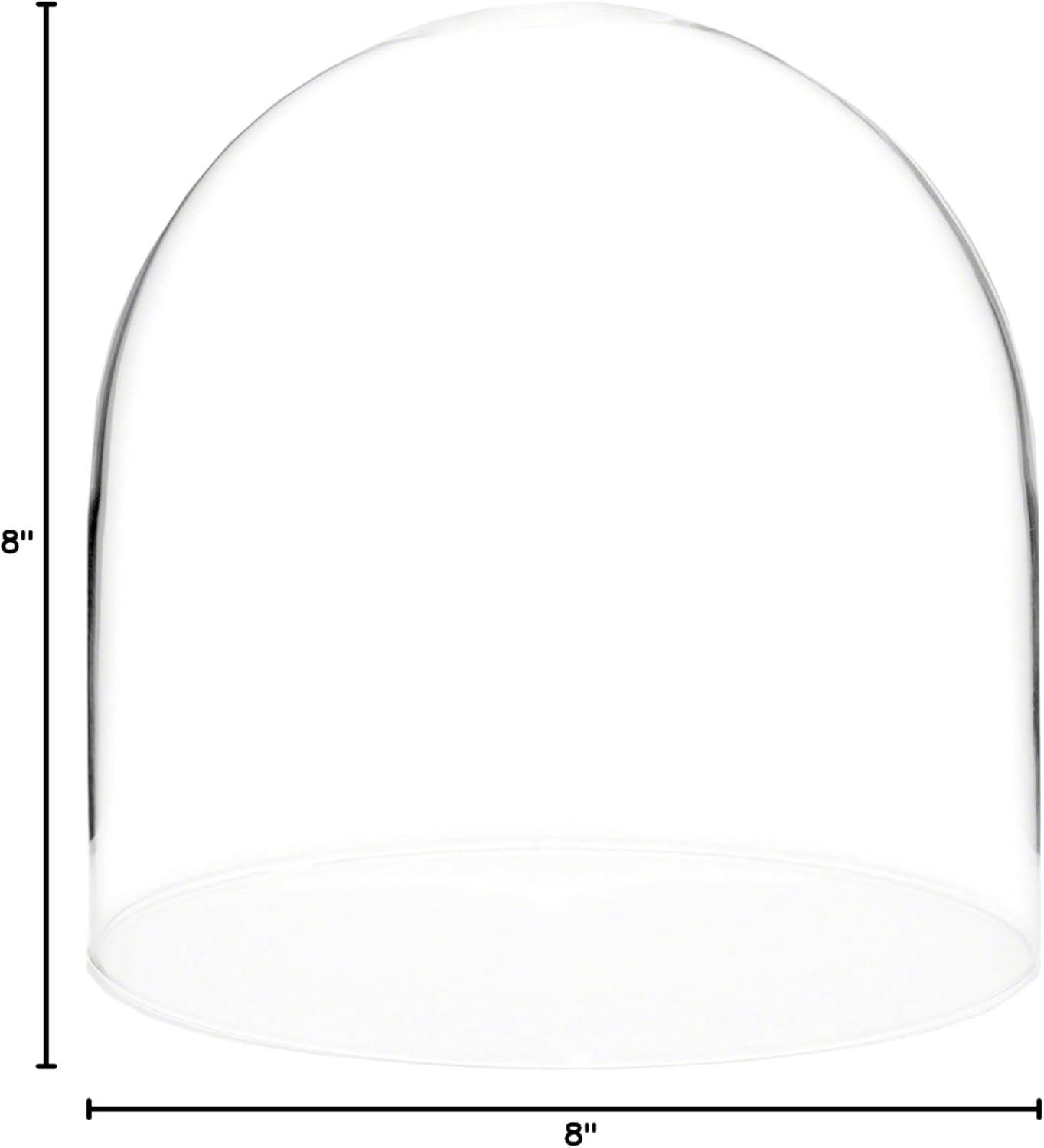 Plymor 8" x 8" Glass Display Dome Cloche (no Base)