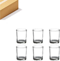 WGVI 6 Pcs Clear Glass Cylinder Tea Light Votive Candle Holder, Width 2", Height 2.4", Small Candleholders, Shot Glass, Tabletop Event Décor
