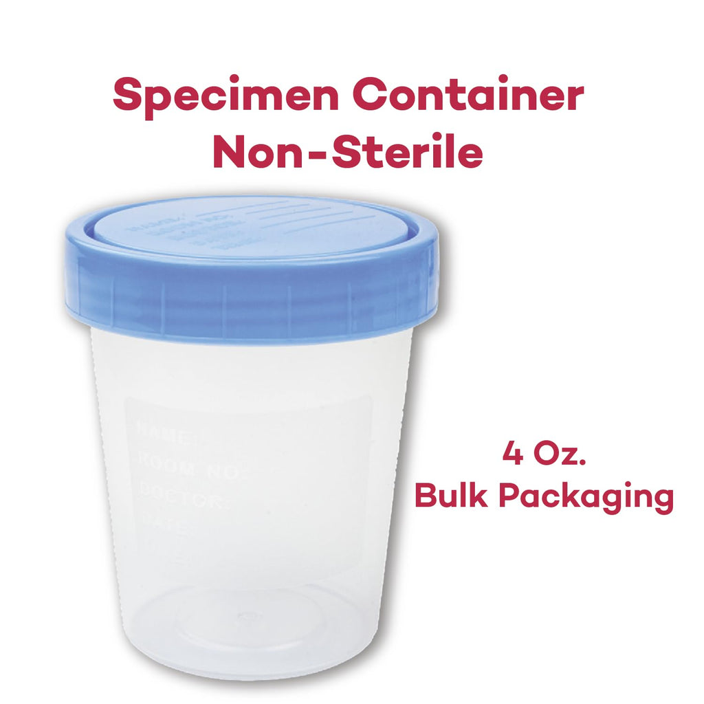 Dealmed Non-Sterile Specimen Containers – Single Use Urine Specimen Cups, Screw on Leak Resistant Lid, 4 oz, 500 Count