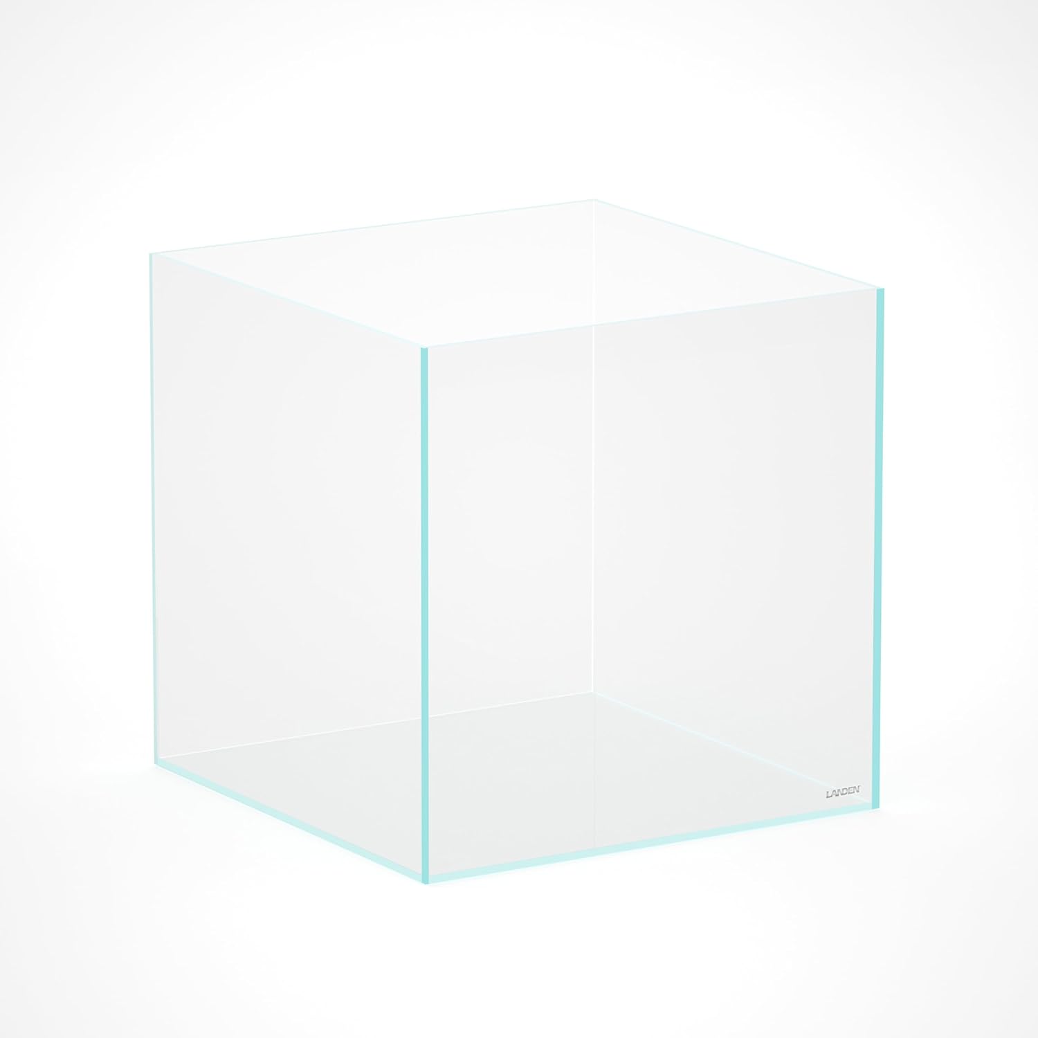 LANDEN Cube Rimless Low Iron Aquarium Fish Tank,23.62" L × 23.62" W × 23.62" H (60cm x 60cm x60cm) 10mm Thickness with Nano Foam Leveling Mat Included