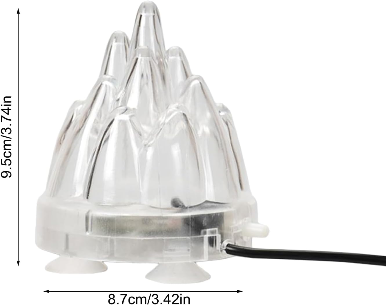Aquarium Volcano Ornament - Remote-Controlled Volcano, Aquarium Decoration with Built-in Air Stone Bubbler, Interactive Design for Saltwater and Freshwater Tanks, Turtle Bowls, and Home Display