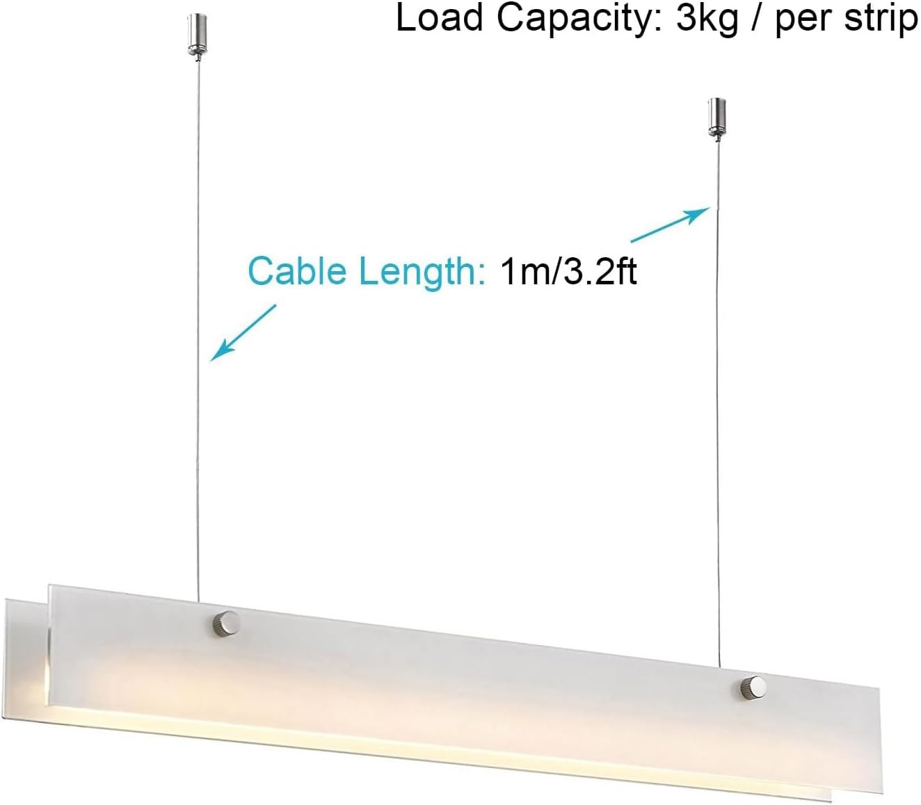 16 Pack 3.2 ft Light Hanging Wire Kit, Ceiling Suspension Cables with Adjustable Grippers for Hexagon Garage Lights, LED Panels, Aquarium Lights