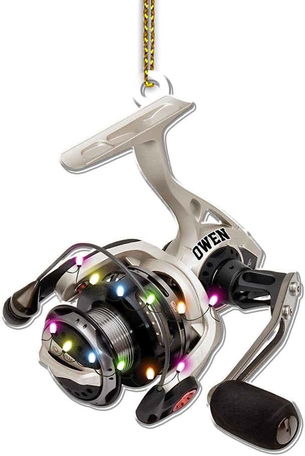 Fishing Rob Personalized Fishing Christmas Ornament Fish Ornaments for Christmas Tree Bass Fish Ornaments Fishingman Decor Flat 2D Hanging Tree Fisherman Dad Gift 137