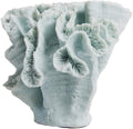 HAUCOZE Artificial Coral Decor Ocean Sculpture Arts Modern Gifts Polyresin Blue 7.5 inch