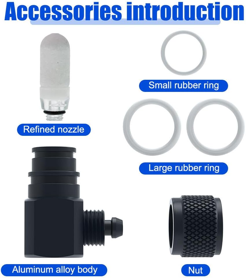 MiOYOOW Aquarium CO2 Diffuser, Aluminum Alloy Hang On Back Fish Tank External Canister Filter Accessory with Lock Buckle for Planted Tank, Nano Tank, Fish Tank Accessories