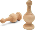 Unfinished Wood Finials Decorative, 4-1/4 inch, for Bed Post Finial, Curtain Rod Finials, Flagpole Topper, and Crafts, Pack of 12 Large Craft Finials, by Woodpeckers