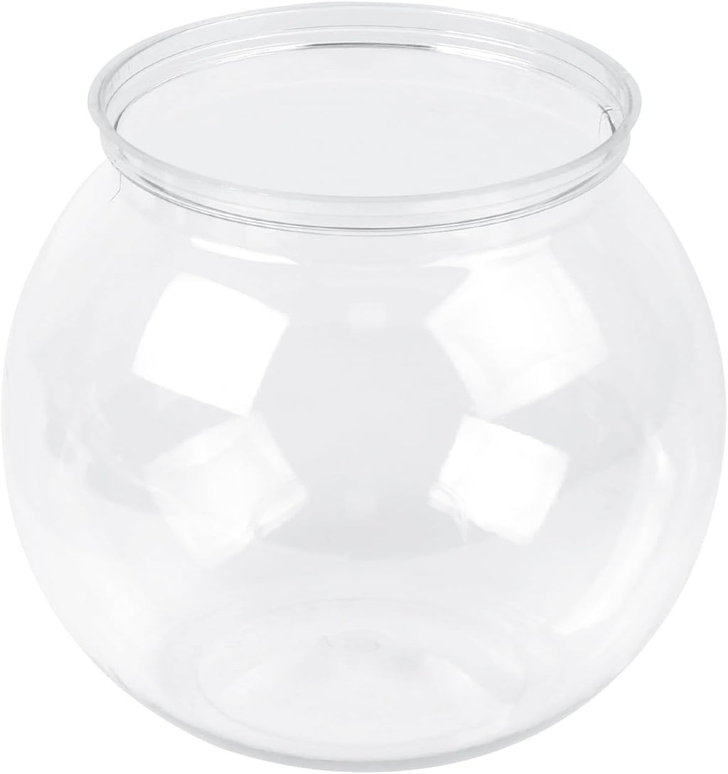 MIDELONG Mini Plastic Fish Bowl, 27 oz Decorative Fish Bowls Unbreakable Heavy Duty Goldfish Bowl for Centerpiece Vases, Party Decorations, Pack of 1