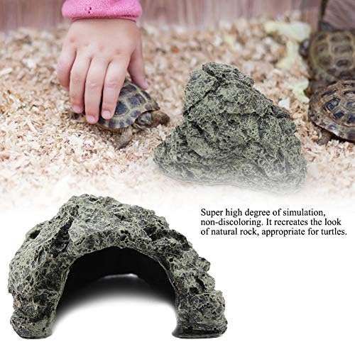 Tnfeeon Reptile Hiding, Reptile Box Shelter Terrarium Hideout Caves for Aquarium Terrarium Decoration Ornament(Sll)