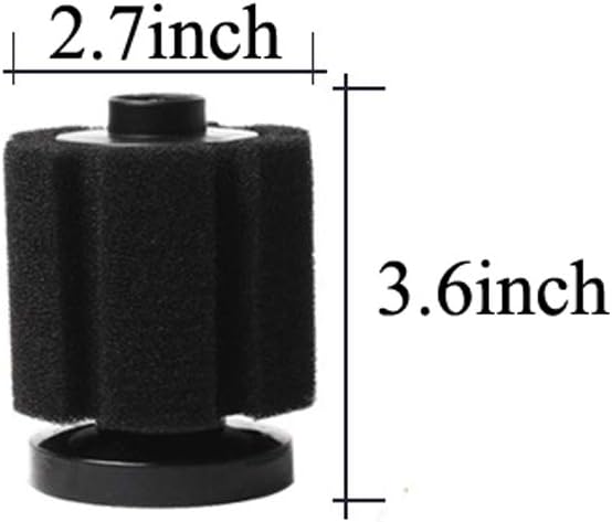ALEGI Aquarium Sponge Filter with Airline Tubing, Check Valves, Suction Cups for 10 Gallon Fish Tank, Betta, Nano, Shrimp, Fry, Biochemical Filter