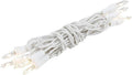 Novelty Lights 5.5 Feet 10 Bulb Clear Mini Light String on White Wire, Non-Connectable Incandescent Fairy Lights for Bottles and Crafts, 4" Bulb Spacing, 24" Lead, Stackable Fused Plug
