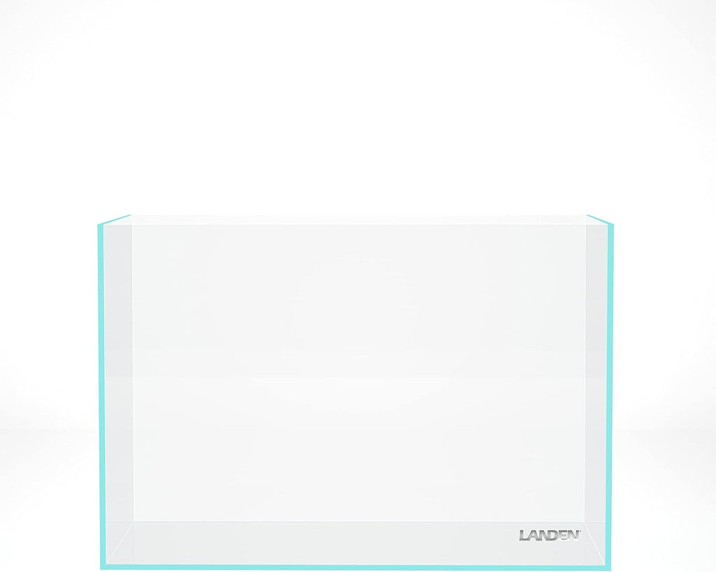 Landen 45P 10 Gallon Rimless Low Iron Aquarium Fish Tank,W17.7×D11.8×H11.8 in(45x30x30cm) 5mm Thickness with Nano Foam Leveling Mat