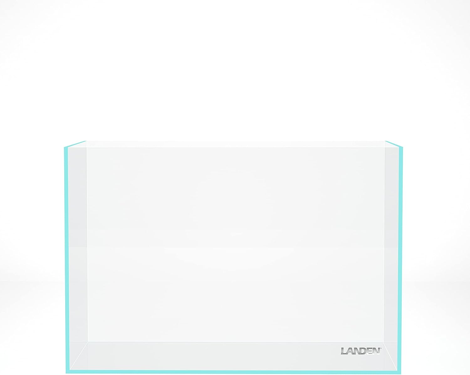Landen 45P 10 Gallon Rimless Low Iron Aquarium Fish Tank,W17.7×D11.8×H11.8 in(45x30x30cm) 5mm Thickness with Nano Foam Leveling Mat