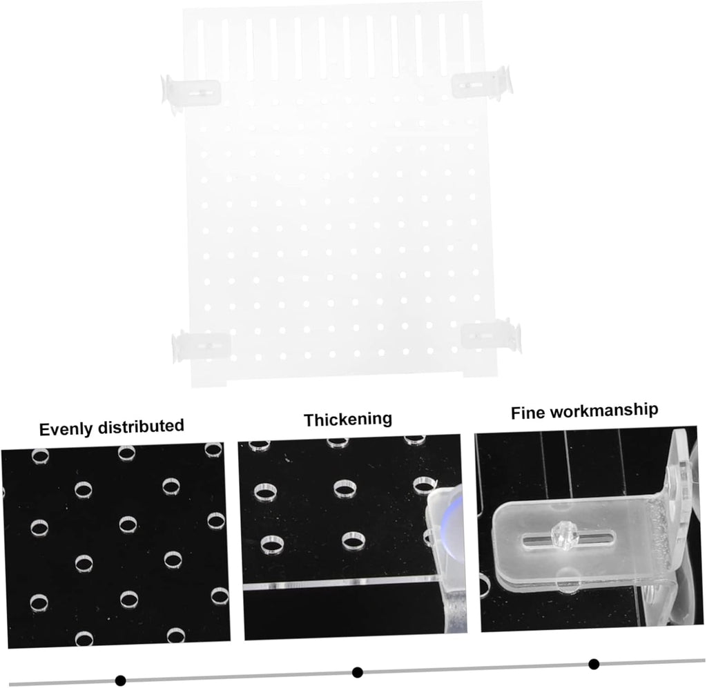 Acrylic Fish Tank Divider 11.8X9.8 Inch Clear Aquarium Separator Panel for 10-20 Gallon Tanks Transparent Isolation Board for Breeding and Tank Separation