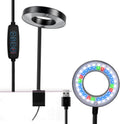 8W LED Clip Aquarium Light, Small Clip On Fish Tank Planted Light Adjustable 360° Dimmer Lighting for Small Fish Tank, Freshwater Tank, Planted Tank