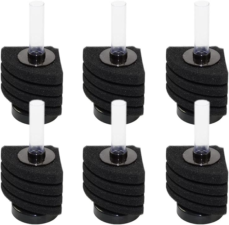 CNZ XY-2890 Corner Filter Air Driven Bio Sponge Up to 15 gallons, 6-Pack
