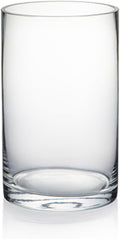 WGVI Quality Thick Clear Cylinder Glass Vase, 3" W x 5" H, Floral Container, Glass Candle Holder, Flower Vases, Wedding Centerpiece, Planter Terrarium, Table Top Home Décor Accent, 1 Piece