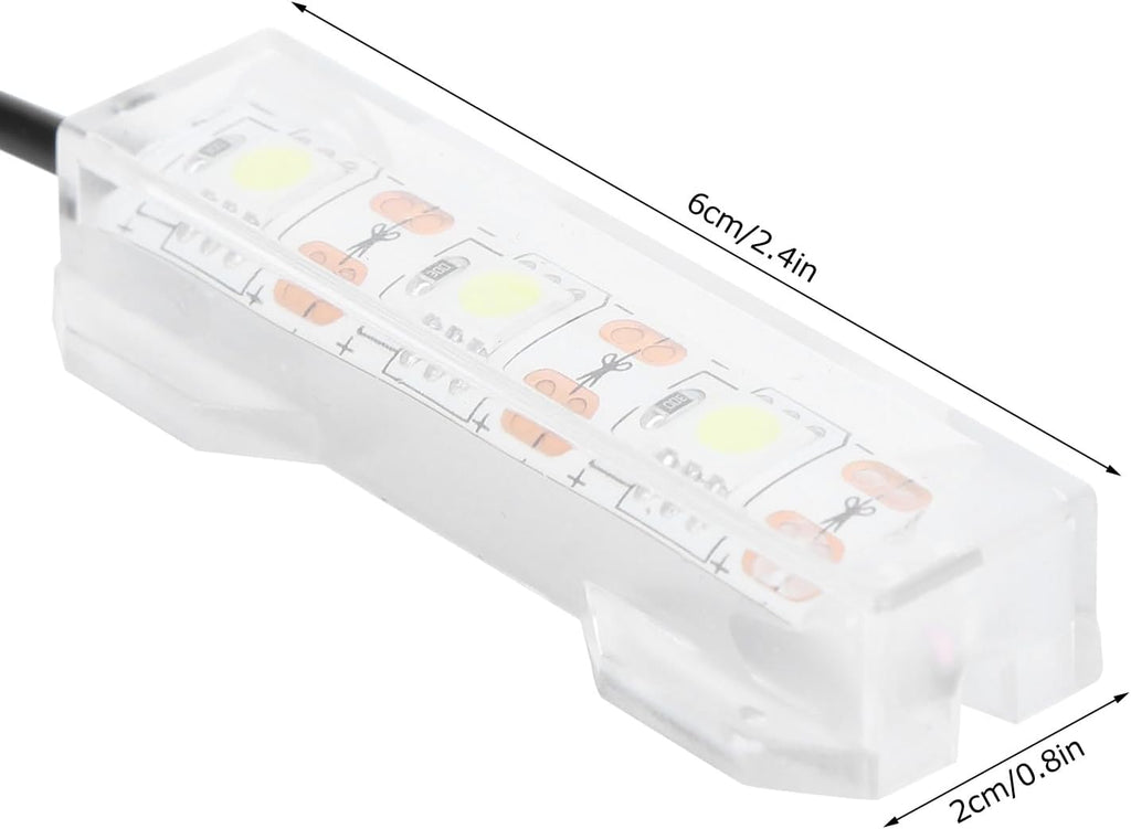Soft LED Aquarium Plant Light, 5V 0.6W USB 2.0 Mini Aquarium Lamp, LED Desktop Fish Tank Light with 3.28ft Cable, White Lighting Small Water Plant Light for Plant Grow
