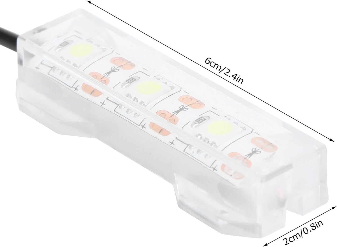 Soft LED Aquarium Plant Light, 5V 0.6W USB 2.0 Mini Aquarium Lamp, LED Desktop Fish Tank Light with 3.28ft Cable, White Lighting Small Water Plant Light for Plant Grow