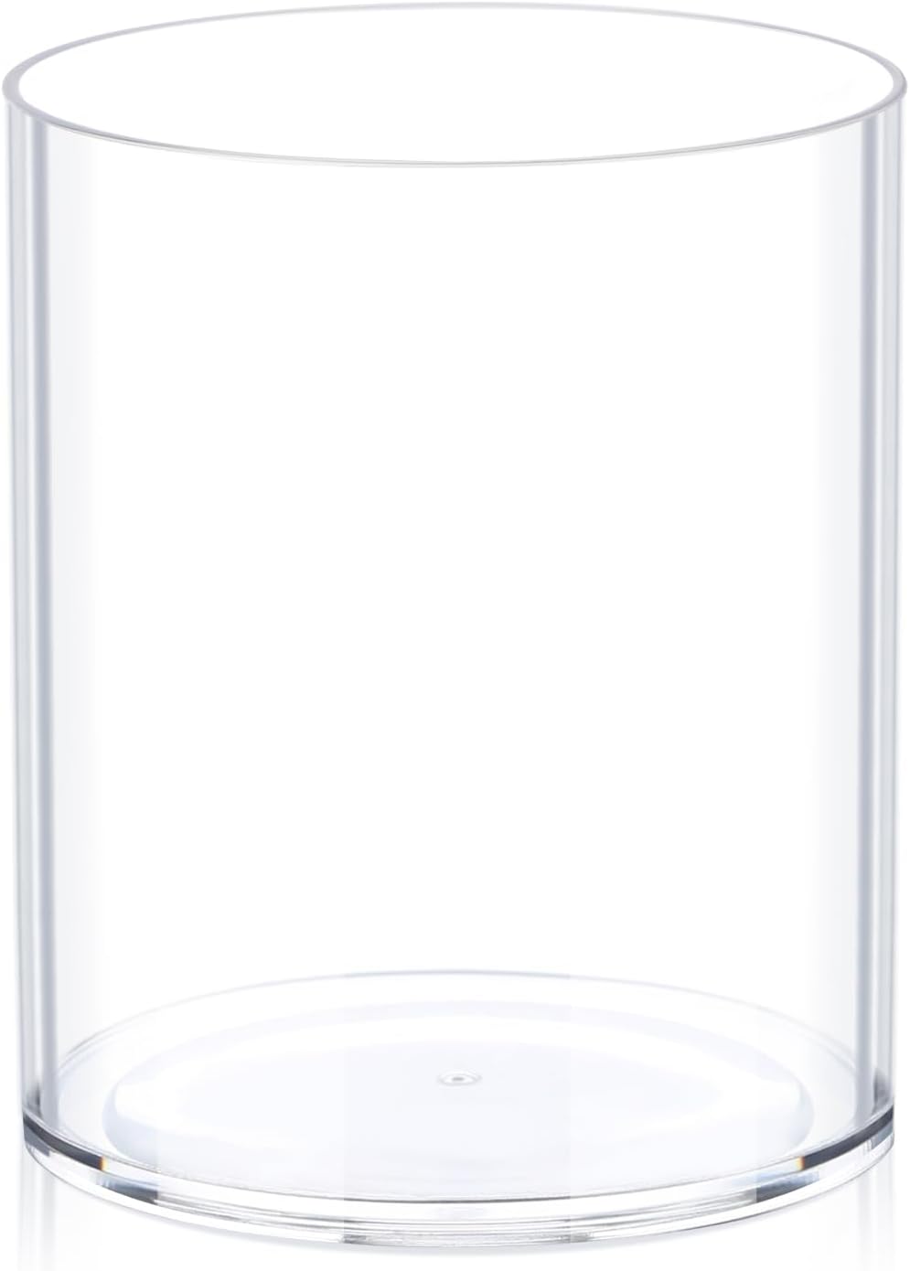 JYPS Acrylic Round Vase, Clear, Modern, 6x6x8 Inches, Perfect for Flowers, Weddings, and Home Decor