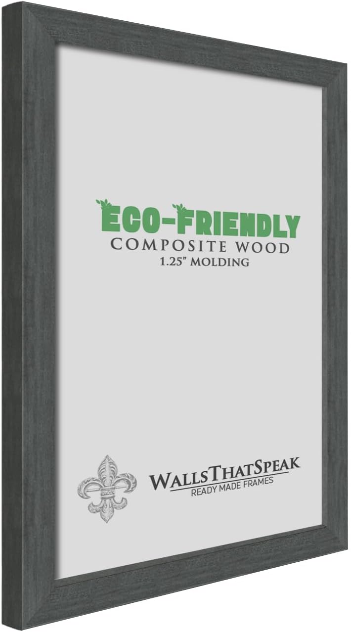 wallsthatspeak 17x24 Slate Gray Picture Frame for Puzzles Posters Photos or Artwork