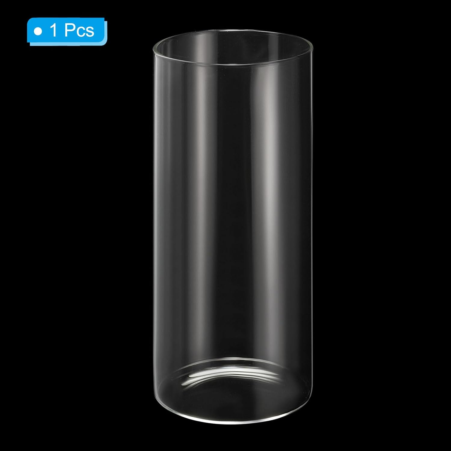 PATIKIL Clear Glass Cylinder Vase, 7.9" Tall and 3.3" Dia Tabletop Flowers Vase Floating Candle Holder Vase for Home Decor Wedding Centerpieces(33.8oz)