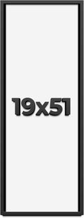 19x51 Shadow Box Frame Black | 1 Inch Deep Solid Wood Shadowbox Display Frame | UV Resistant Acrylic Plexiglass, Acid Free Backing, and Hanging Hardware | Dugan Picture Frame Style
