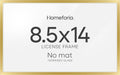 Homeforia 8.5x14 Marriage License Frame Gold, High End Metal 8.5 x 14 Marriage Certificate Frames, 8.5by14 Picture Frame for Wall & Tabletop, 8.5 by 14 Photo Frames, Tempered Glass, Wall Kit, Set of 1