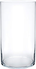 Royal Imports Flower Glass Vase Decorative Centerpiece for Home or Wedding - Cylinder Shape, 10" Tall, 5" Opening, Clear