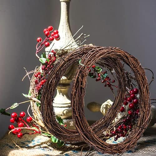 Byher Grapevine Wreath, 2 PCS 12 Inch Natural Vine Wreath for Crafts (Wreath Frame)