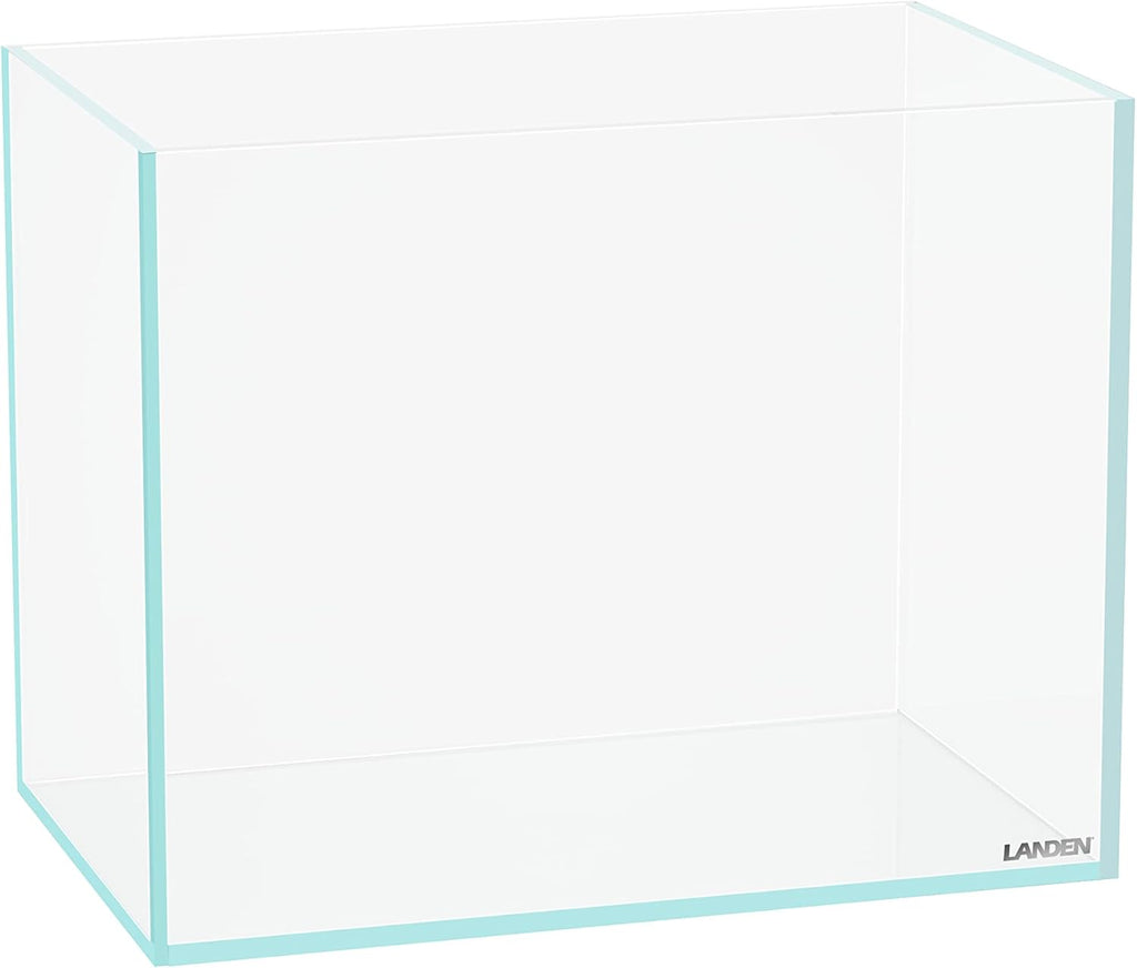 LANDEN 30N 3.2 Gallon Nano Rimless Low Iron Aquarium Tank, W11.8×D7.5×H9.4 in(30x19x24cm) 5mm Thickness with Nano Foam Leveling Mat Included