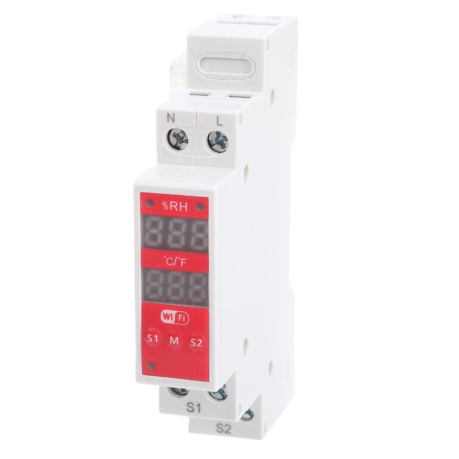 POCREATION Temperature Humidity Controller, WiFi Enabled 16A DIN Rail Mount Sensor for Breeding Farms and Incubators