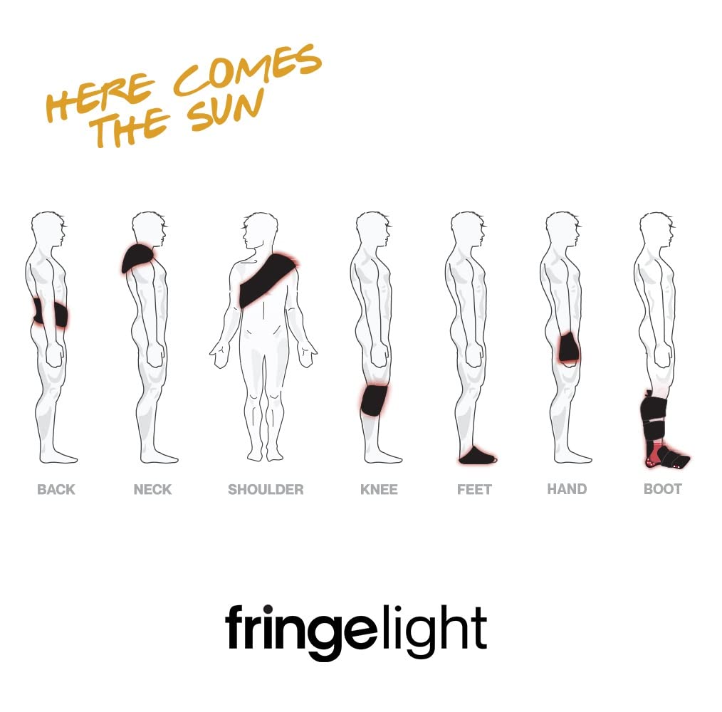 Fringe Red Light Therapy Extra Long Wrap, Wireless, Both Red Light 660nm and Infrared Light 850nm, 360 LED Lights, Sports Recovery