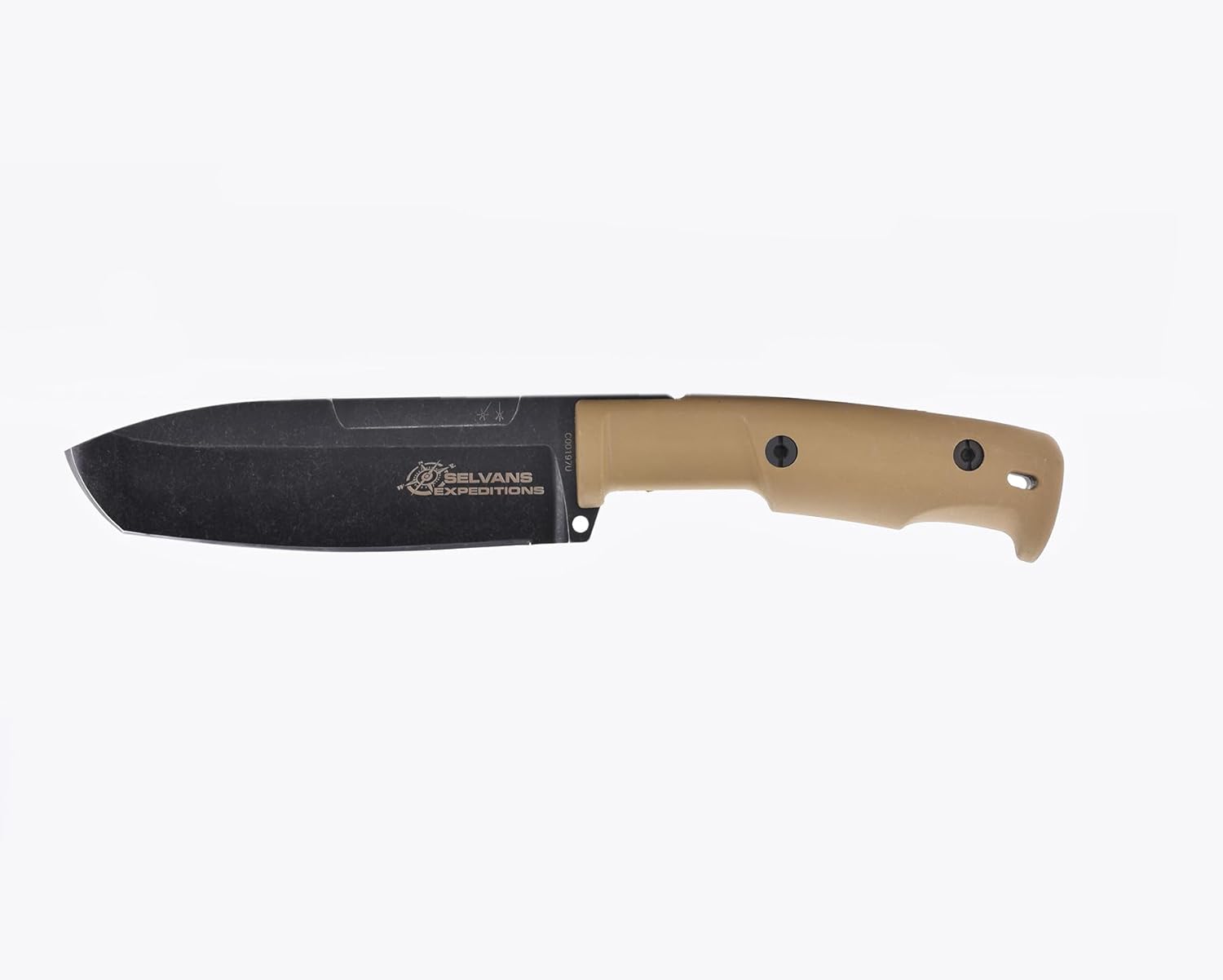 Extrema Ratio - Selvans (Desert) Fixed Blade Knife, Böhler N690 Steel Blade Hardened to 58 HRC, Burnished Finish, Full-Tang Design, Ergonomic Forprene Handle, Precision Handcrafted in Italy, Durable Outdoor Knife