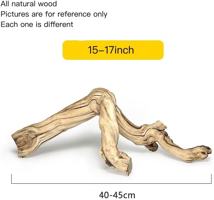 Large Reptile Branch, 15-17inch Length, Carefully Selected and Polished for Reptile Climbing Branch,Each one is Unique
