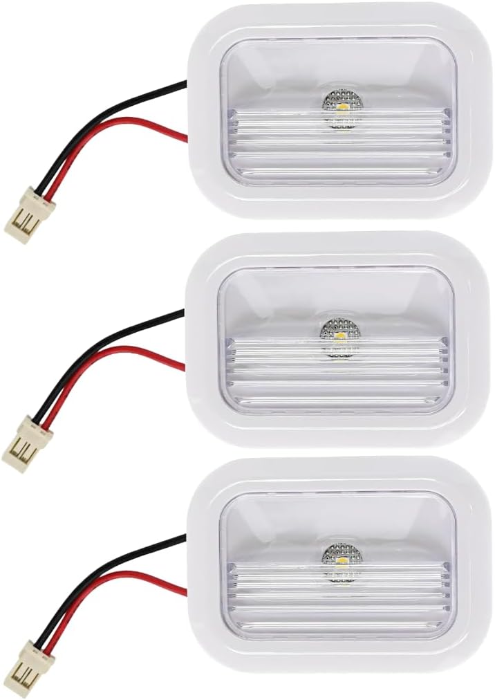 Refrigerator Parts W10695459 Refrigerator LED Light Module Assembly Compatible for Whirlpool Maytag,Refrigerator LED Light Board Replaces W10843353,W11126053, W10660728, W10279030, W11205083 (3PCS)