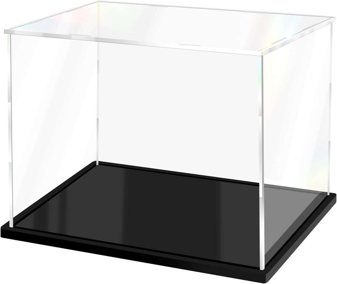 Display Boxes for Collectibles Clear Acrylic Boxes for Display Dustproof Protection Case for Lego Figures Dolls and Model Toys (11.8x6x9.8 inch; 30x15x25 cm)