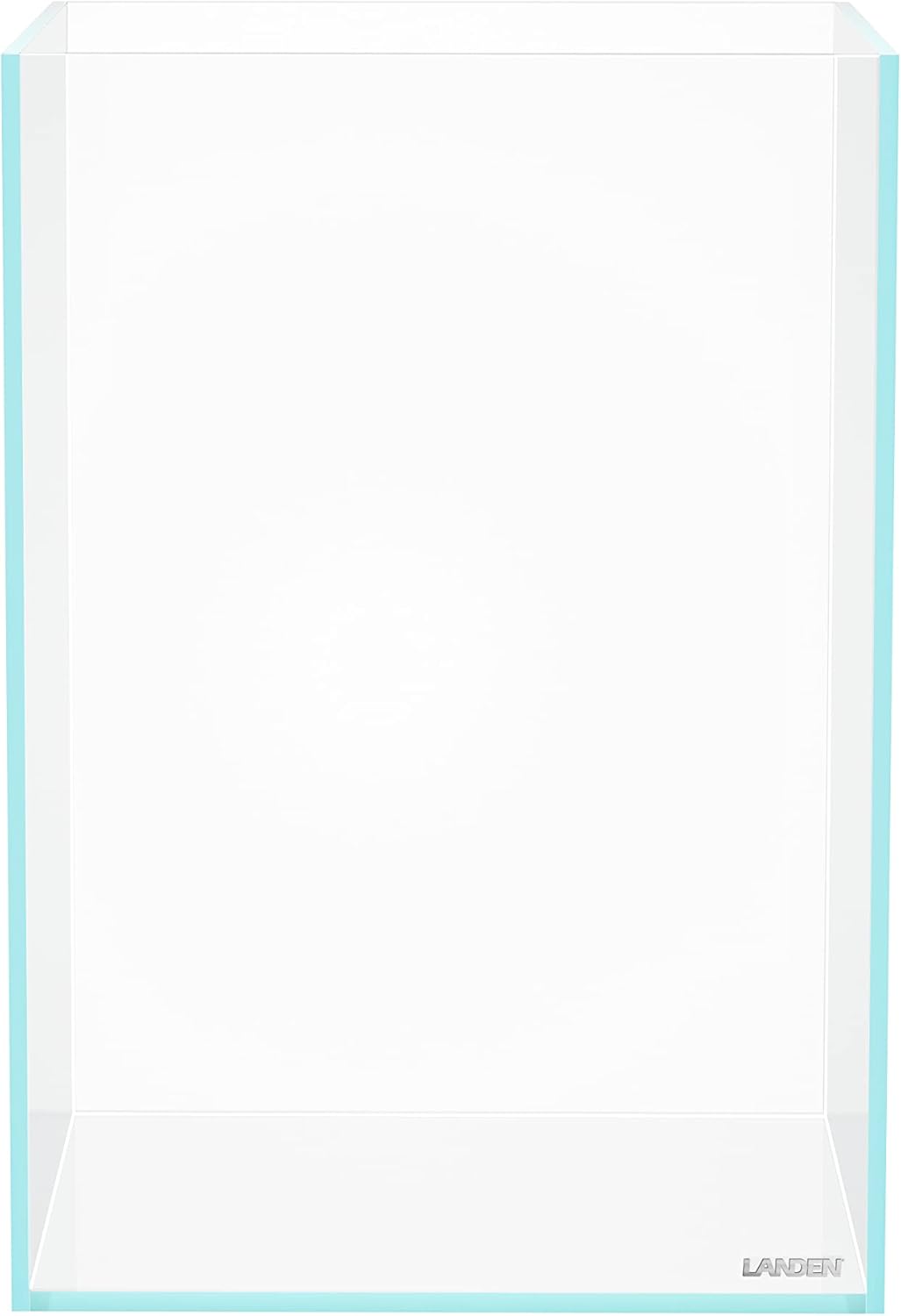 LANDEN Tall Tank Rimless Low Iron Tank 5.5GAL 9.8" L × 9.8" W × 14.2" H(25X25X36) cm Small Aquascape Fish Tank, Vertical Aquascape Tank, Black Leveling Mat Included
