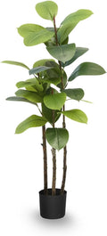 Maia Shop 4FT Tall Artificial Rubber Tree for Home and Office Decoration, Decorative Artificial Tree Hyper-Realistic Trunk, 47 inches