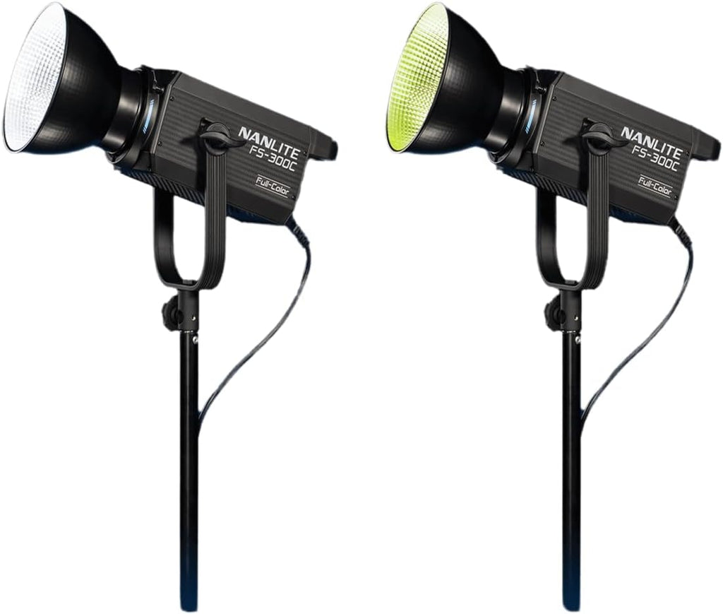 NANLITE FS-300C 300w RGB Studio Spotlight, 2700K-7500K, APP Control,Led Video Light Bowens Mount for Photography, Videography,Live Streamer,Content Creation