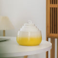 Indoor and Outdoor Fountain Water Feature Fall Ceramic Home Office Decoration mini Tabletop Desktop (Yellow with Ball S092)