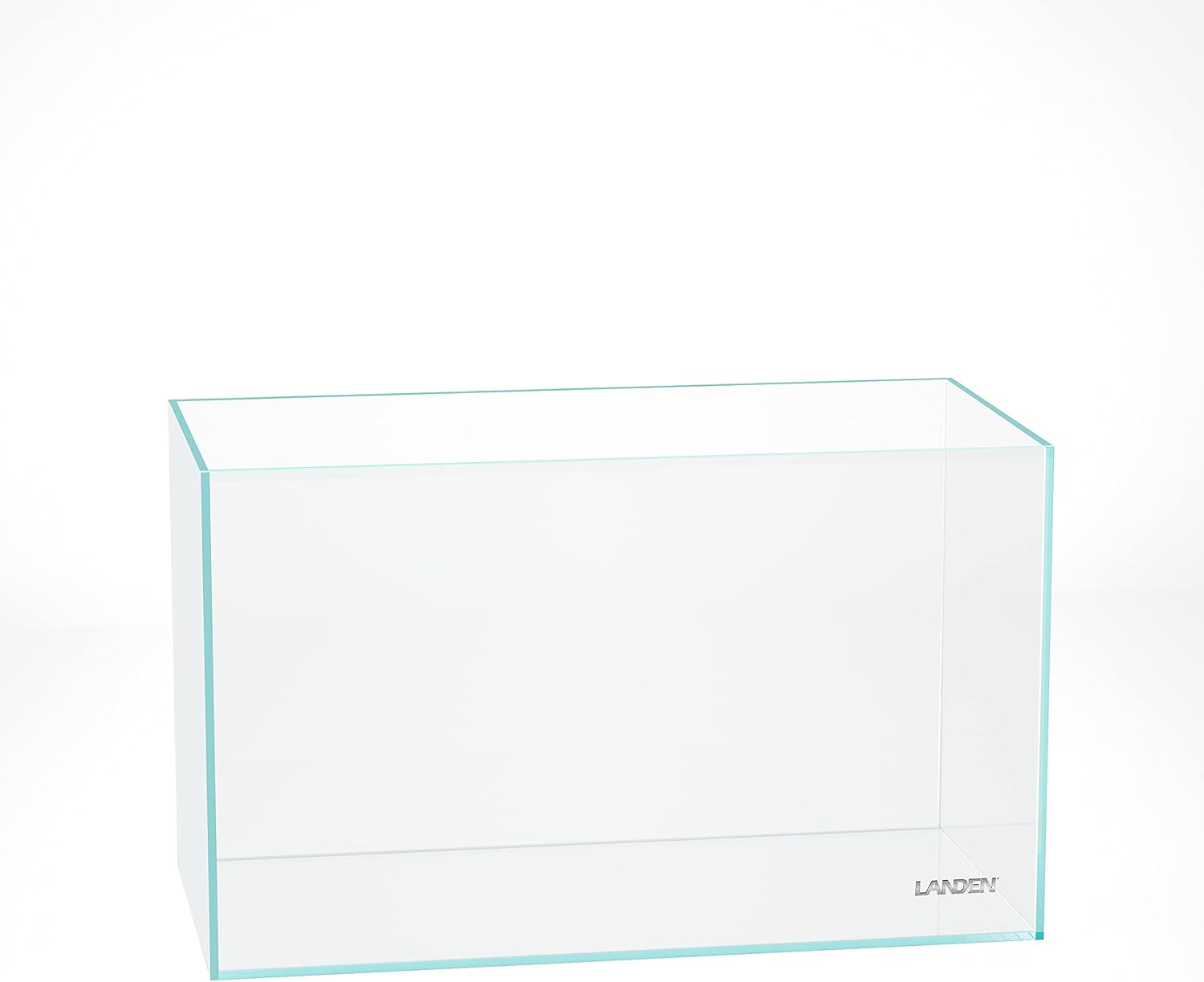 LANDEN 60P 16 Gallon Rimless Low Iron Aquarium Tank, 23.6" W × 11.8" D × 14.2" H (60cm x 30cm x 36cm) 6mm Thickness with Nano Foam Leveling Mat