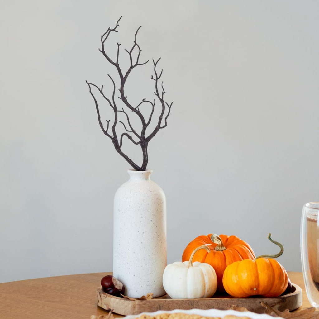 LIFKOME Artificial Antler Dried Tree Branches 13.76'' Art Witch Antler Branch Decorative Plant Twigs Plastic Dry Branches Decor for Wedding Christmas Party Home Supplies Brown 4pcs
