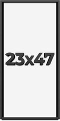 23x47 Shadow Box Frame Black | 1 Inch Deep Solid Wood Shadowbox Display Frame | UV Resistant Acrylic Plexiglass, Acid Free Backing, and Hanging Hardware | Dugan Picture Frame Style